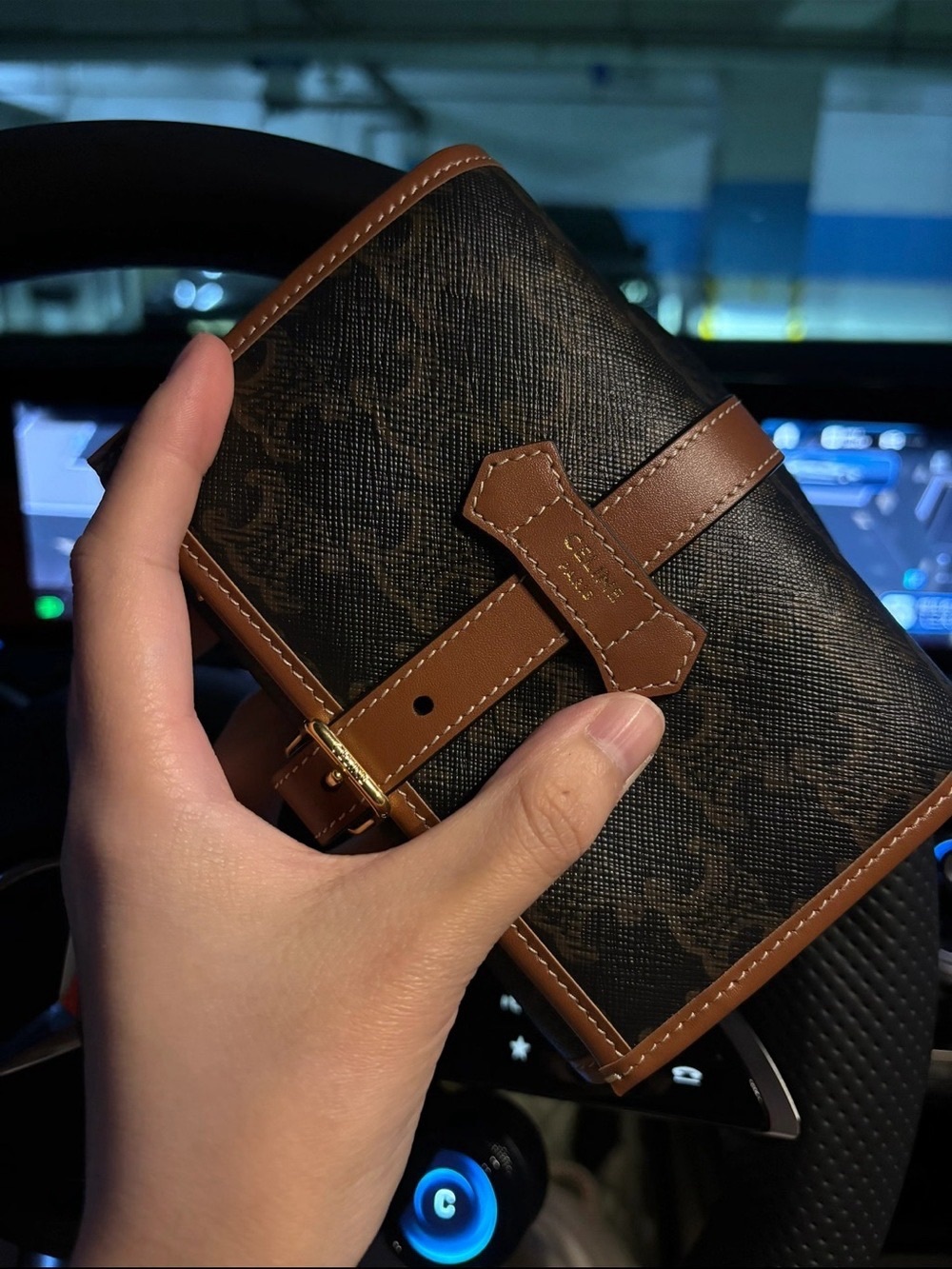 ❤️Men's Brown Monogram Bifold Wallet with Tan Trim❤️
